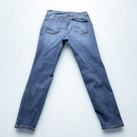 Stitch Star Womens Jeans Size 14 Straight Blue Denim Mid Rise Stretch 32"W 28"L - Picture 2 of 9